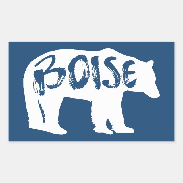 Boise Idaho Bear Rechteckiger Aufkleber (Vorderseite)