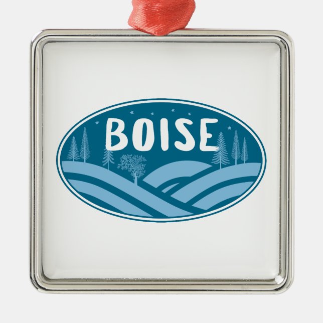 Boise Idaho Outdoor Ornament Aus Metall (Vorne)