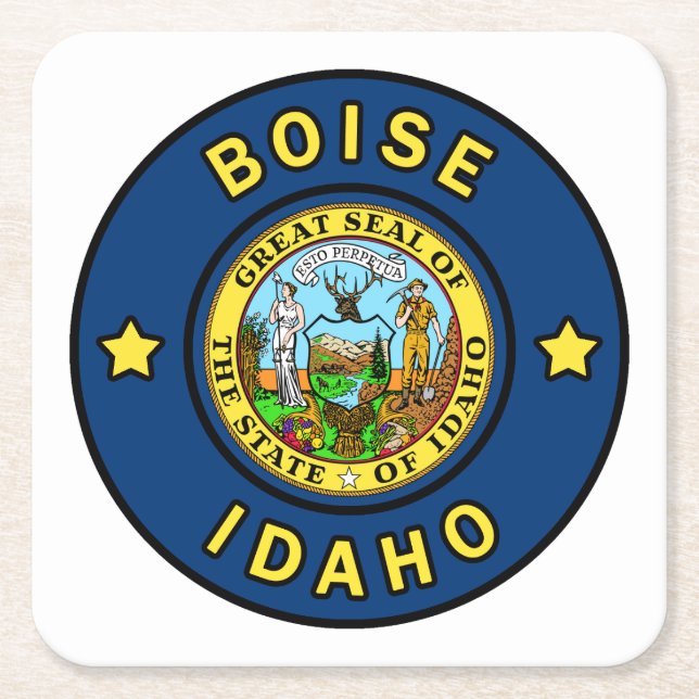Boise Idaho Rechteckiger Pappuntersetzer (Vorderseite)