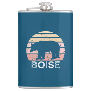 Boise Idaho Retro Bear Flachmann