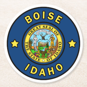Boise Idaho Runder Pappuntersetzer