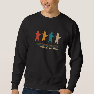 Boise Idaho Vintag Bear Id Zuhause Staat Wanderung Sweatshirt