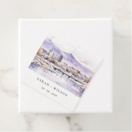 Boise, Idaho Watercolor Landscape Wedding Geschenkanhänger