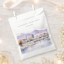 Boise, Idaho Watercolor Landscape Wedding Geschenktütchen