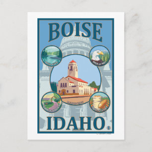 Boise, IdahoScenic Travel Poster Postkarte