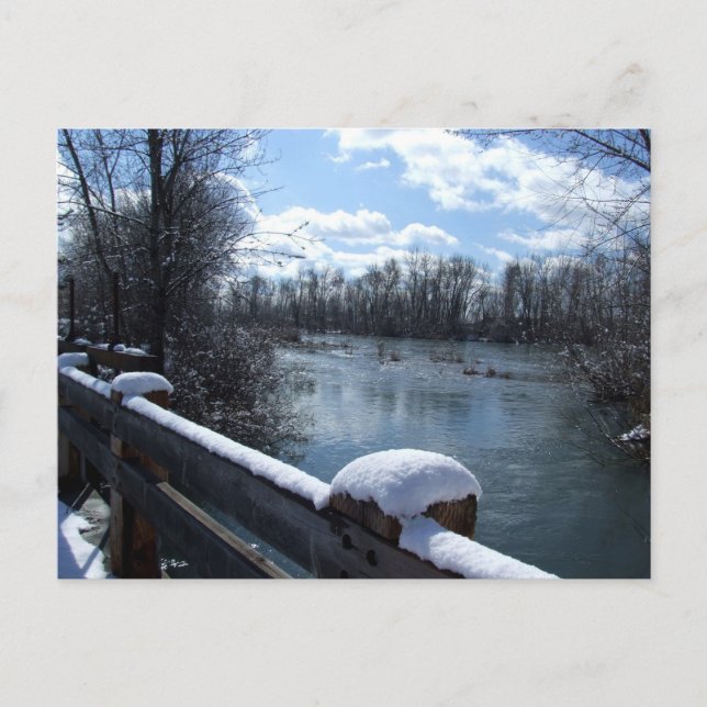 Boise River Bridge Postcard Postkarte (Vorderseite)