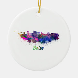 Boise skyline im Watercolor Keramik Ornament