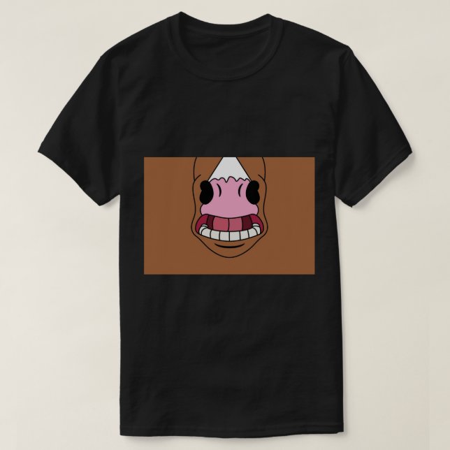 Bojack Horseman. Cartoon Horse Mouth. Maske T-Shirt (Design vorne)