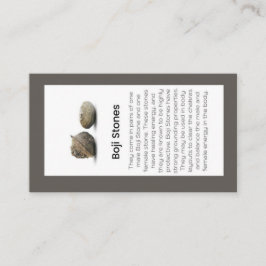Boji Stones Crystal Meaning Juwelier Display Visitenkarte