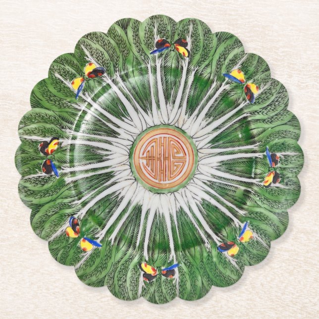 Bok Choy Paper Coaster Untersetzer (Vorderseite)
