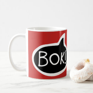 BOK! Kroatische Gruß, Hallo-Sprechblase Kaffeetasse