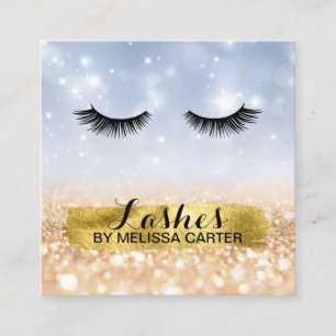 Bokeh Beauty Salon Makeup Artist Lash Extensions Quadratische Visitenkarte