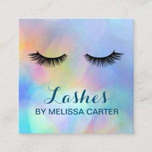 Bokeh Beauty Salon Makeup Artist Lash Extensions Quadratische Visitenkarte