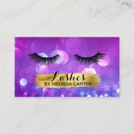 Bokeh Beauty Salon Makeup Artist Lash Extensions Visitenkarte