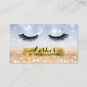 Bokeh Beauty Salon Makeup Artist Lash Extensions Visitenkarte