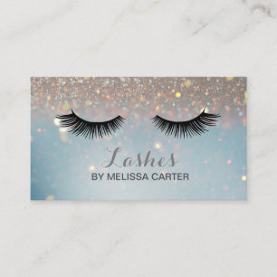 Bokeh Beauty Salon Makeup Artist Lash Extensions Visitenkarte