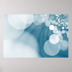 Bokeh-blaue Hintergrundlinse Poster