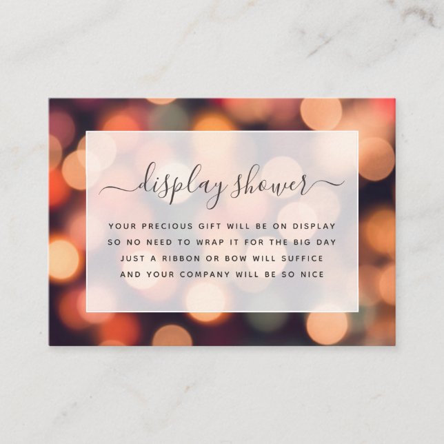 Bokeh-Brautparty-Abschlusskarte Begleitkarte (Vorderseite)