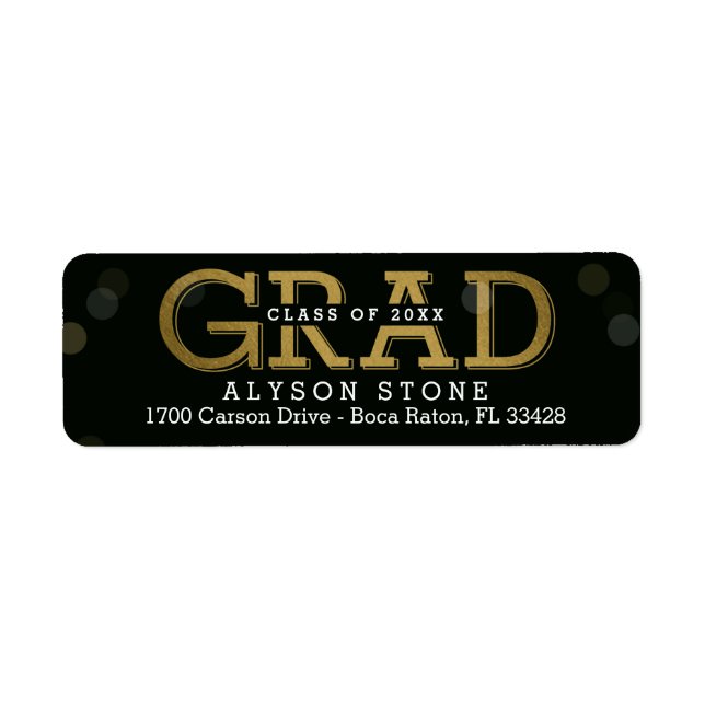 Bokeh Collage Editable Color Abschluss Label (Vorne)