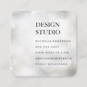 Bokeh Design Studio Quadratische Visitenkarte