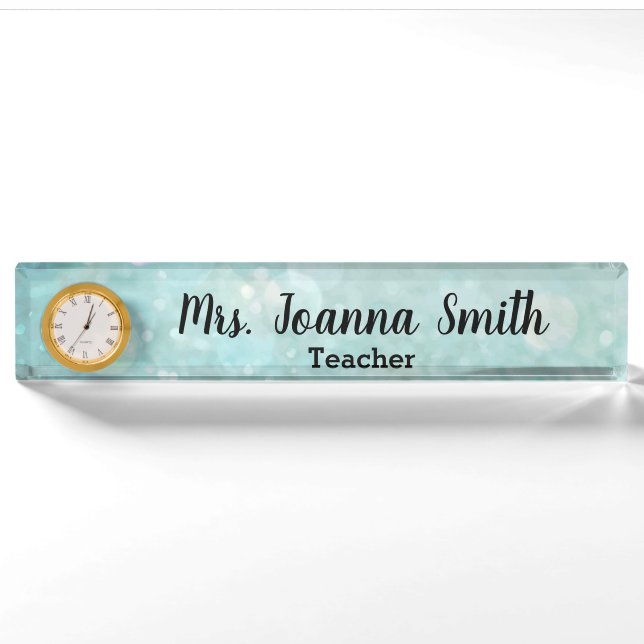 Bokeh Desk Name Plate Namensplakette (Vorderseite)