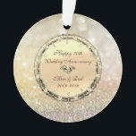 Bokeh, Diamonds, 50. Hochzeitstag Ornament<br><div class="desc">Elegante Diamanten im Hintergrund 50. Hochzeitstag Schmuck.</div>