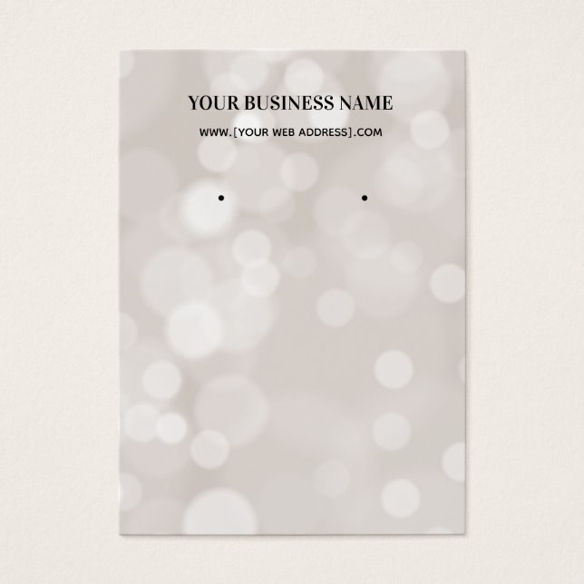 Bokeh Earring Display Card (Vorderseite)
