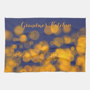 Bokeh Effektbeschaffenheit. Text Geschirrtuch