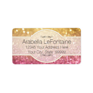 Bokeh Elegante Events Address Labels Glitzer Adressaufkleber