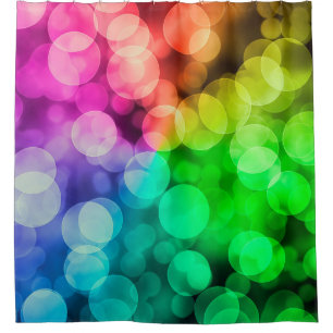 Bokeh farbiger Regenbogen-Hintergrund Duschvorhang