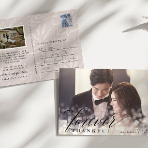 Bokeh Flare Wedding Foto Vielen Dank Postkarte