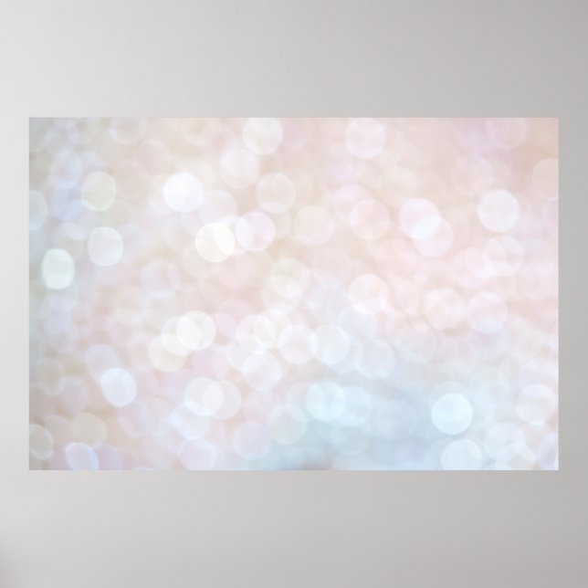 Bokeh funkeln weiße Textur Poster (Vorne)