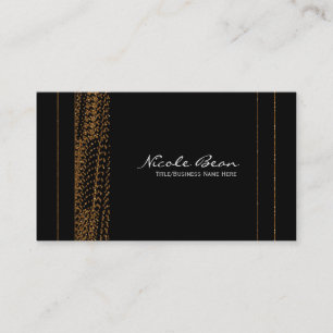 Bokeh Glam Black & Gold Chic Visitenkarten Visitenkarte