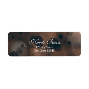 Bokeh Glam Braun Beige & Gold Adressetiketten