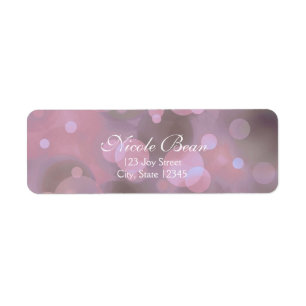 Bokeh Glamourös Pink & Goldene Lichter Adressetike