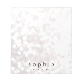 Bokeh-Glitzer Notizblock