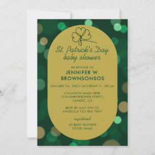 Bokeh Glückliche St. Patricks Day Feier Einladung