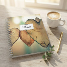 Bokeh Hearts Bride Notebook