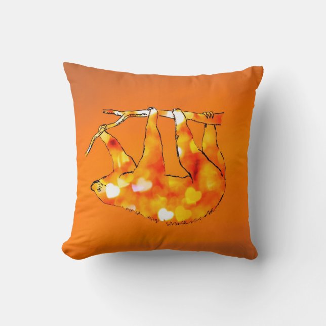 Bokeh Herz-Trägheit Kissen (Vorderseite)