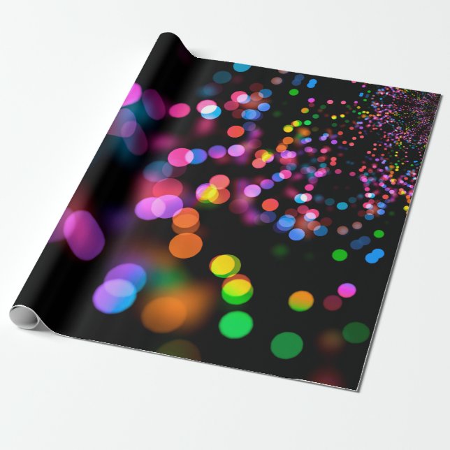 Bokeh Hintergrundlichtreflektionen Geschenkpapier (Ungerollt)
