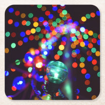 Bokeh Holiday Lights Paper Untersetzer