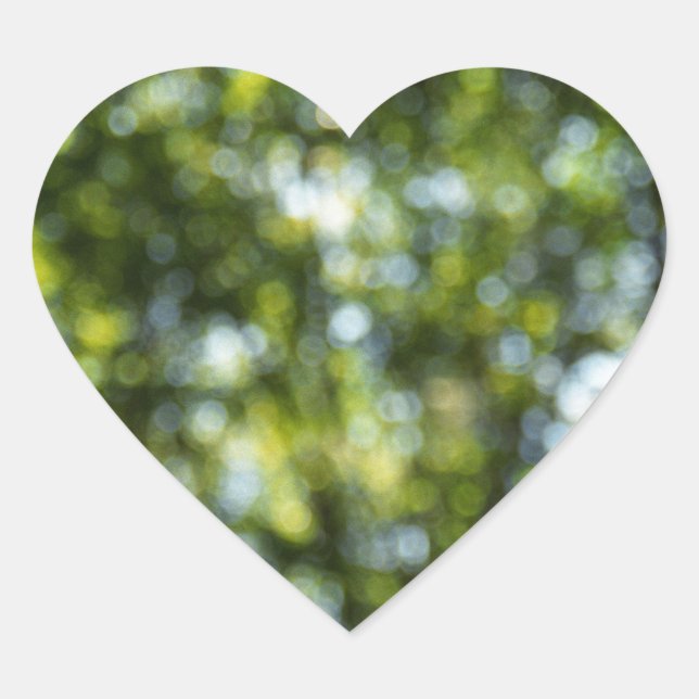 Bokeh im Frühjahr Herz-Aufkleber (Vorderseite)