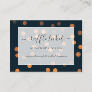 Bokeh-Lichter-Junggesellinnen-Abschieds-Raffle-Tic Begleitkarte
