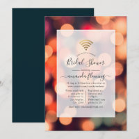 Bokeh-Lichter Virtuelle Shower-Einladung