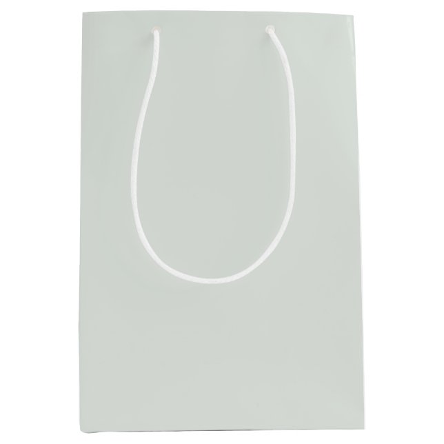 Bokeh Navidad Pale Forest Green Mittlere Geschenktüte (Vorderseite)