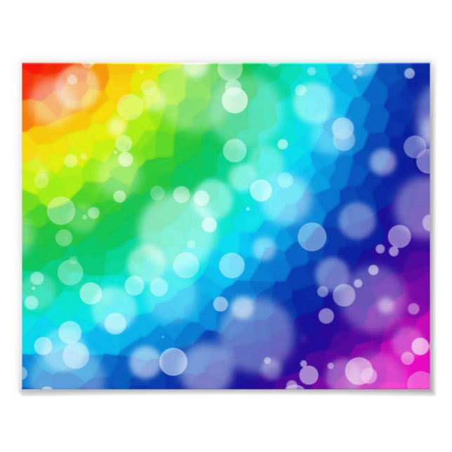 Bokeh Rainbow Pattern Fotodruck (Vorne)