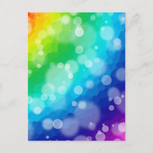 Bokeh Rainbow Pattern Postkarte