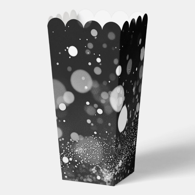 Bokeh-Schneesturm-Hintergrund - Grau Geschenkschachtel (Rückseite)