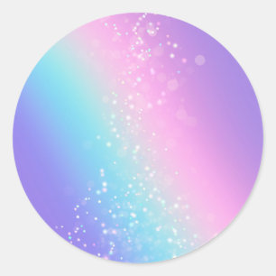 Bokeh-Sterne Leere Vorlage, DIY-Text Art-Logo 2 Runder Aufkleber