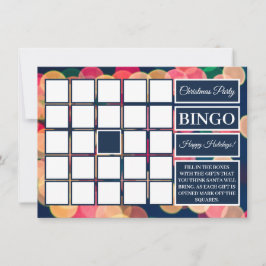 Bokeh Tree Lights, Christmas Party Bingo Einladung
